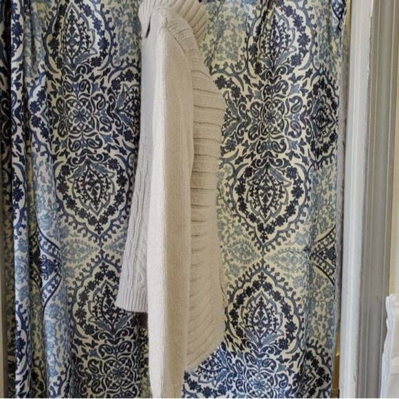 Sweater Simply Vera Wang Cable Knit Turtle Neck Asymmetrical Women's Size Large - Picture 4 of 12